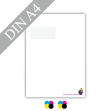 Briefpapier | 80g Recyclingpapier weiss | DIN A4 | 4/4-farbig